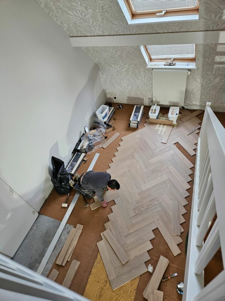 pose parquet en chevron