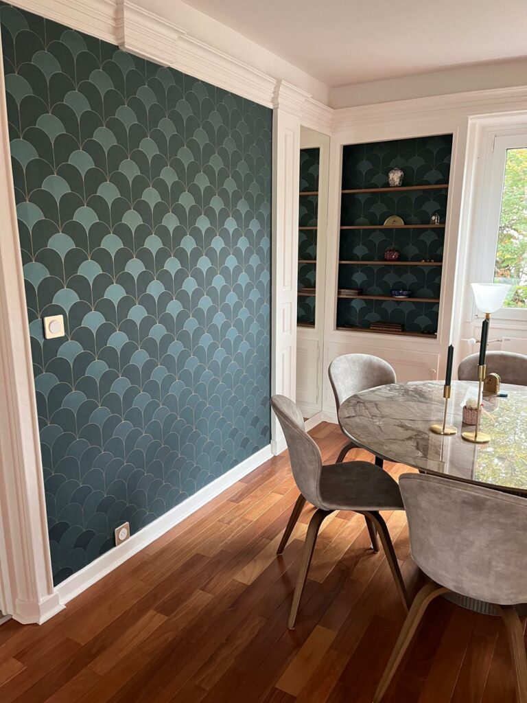 salle a manger tapisserie art déco Sophie Jelger